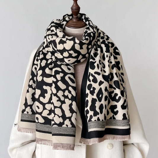 Thick Blanket Print Cashmere Scarf