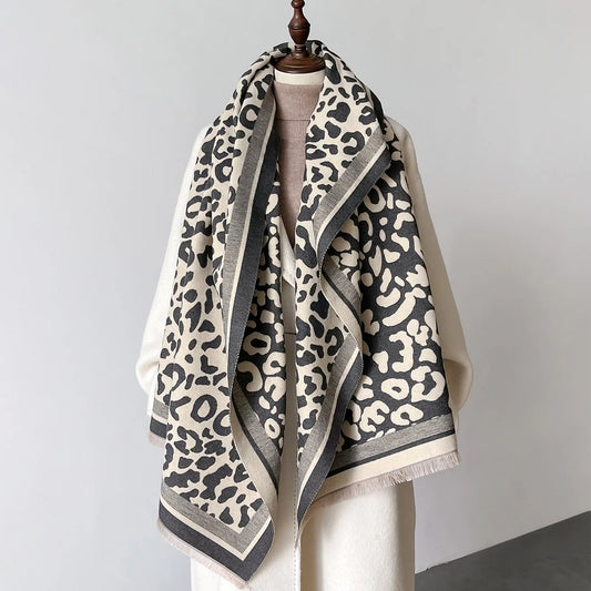 Thick Blanket Print Cashmere Scarf