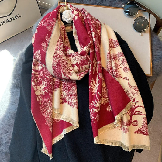 Luxury Winter Cashmere Pashmina Blanket Scarf