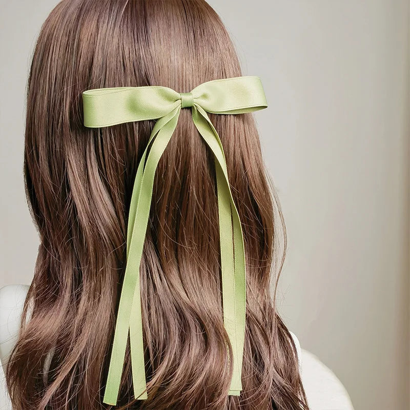 Sweet Solid Color Head Bow Headdress - Christmas Hair Accessory