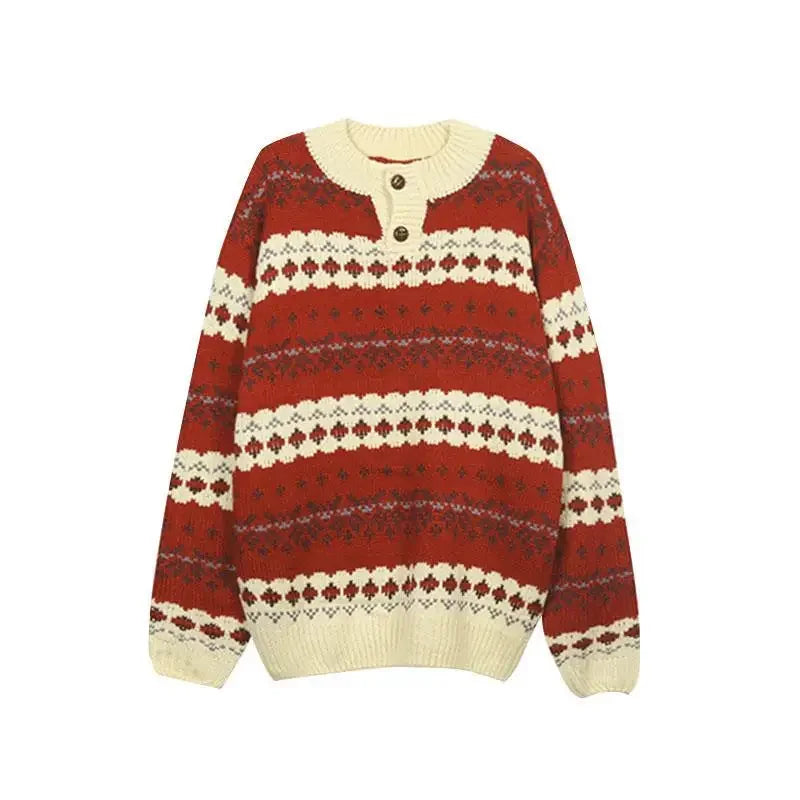 Lazy Style Thickened Loose Retro Christmas New Year Christmas Sweater