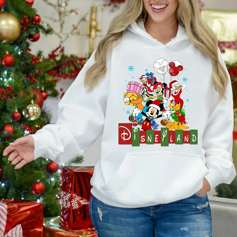 Charming Mickey Mouse Plus Velvet Sports Christmas Hoodie