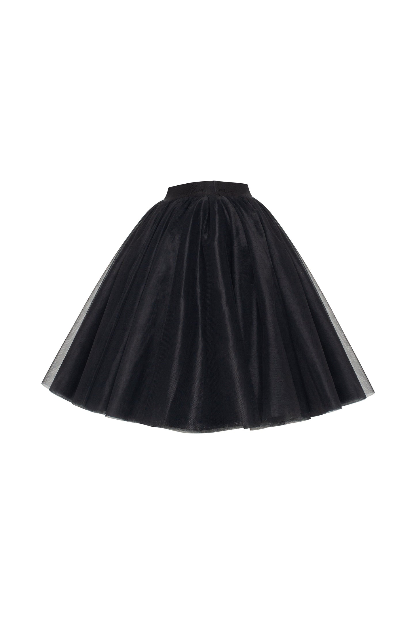 Gathered Organza Mini Skirt Graceful In Black, Xo Xo