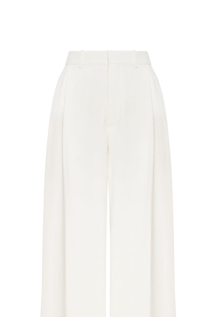 High-Rise White Suit Charming Pants, Xo Xo