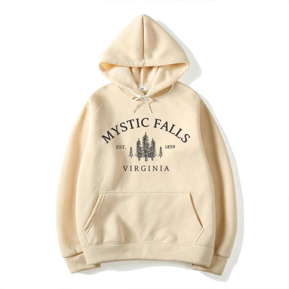 Mystic Falls Virginia Salvatores Vampire Fan Unisex Long Sleeve Christmas Hoodie