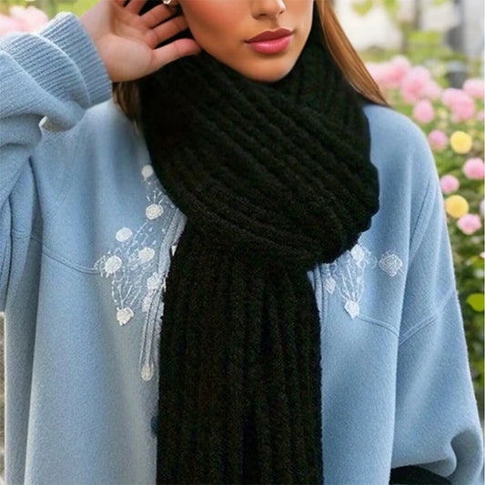 Thick Knitted Cashmere Winter Scarf