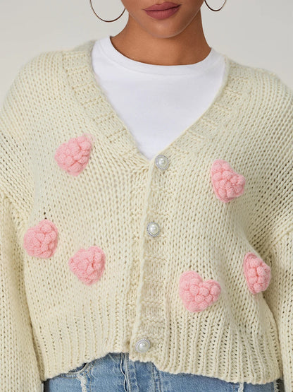 Autumn Sweater 3D Bow Cardigan