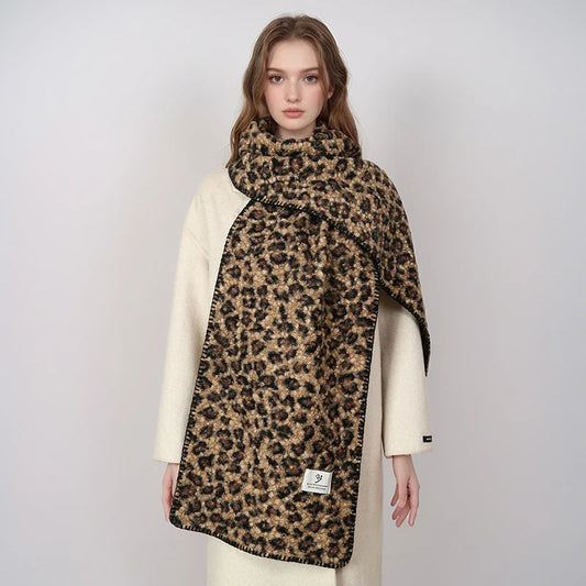 Leopard Print Cashmere Pashmina Scarf