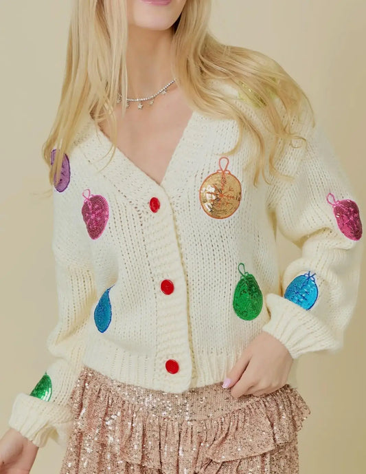 Doll Collar Tie-Up Sweater Cardigan