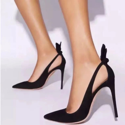 Suede High Heels Office Party Shoes 2024 Fashion Stiletto Comfort Women Pumps