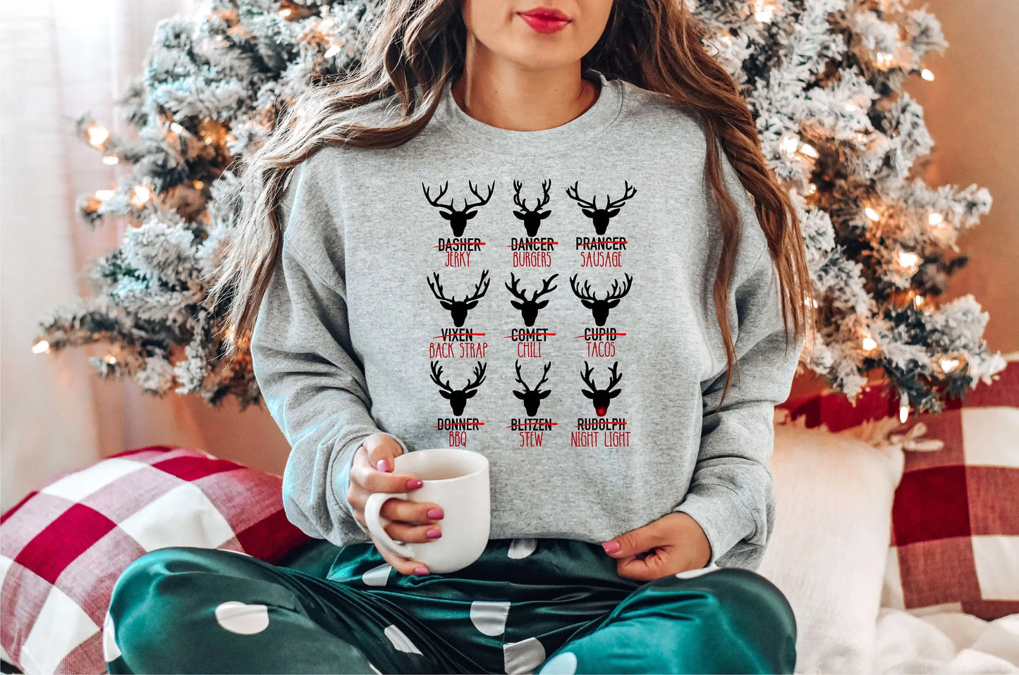 Cute Cotton Wapiti Print Hot Sale Deer Hunting Gift Christmas Hoodie