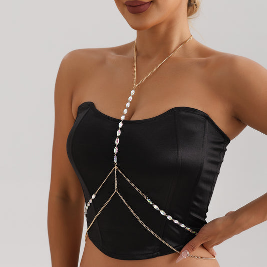 Sexy Metal Cross Thin Chain Body Chain