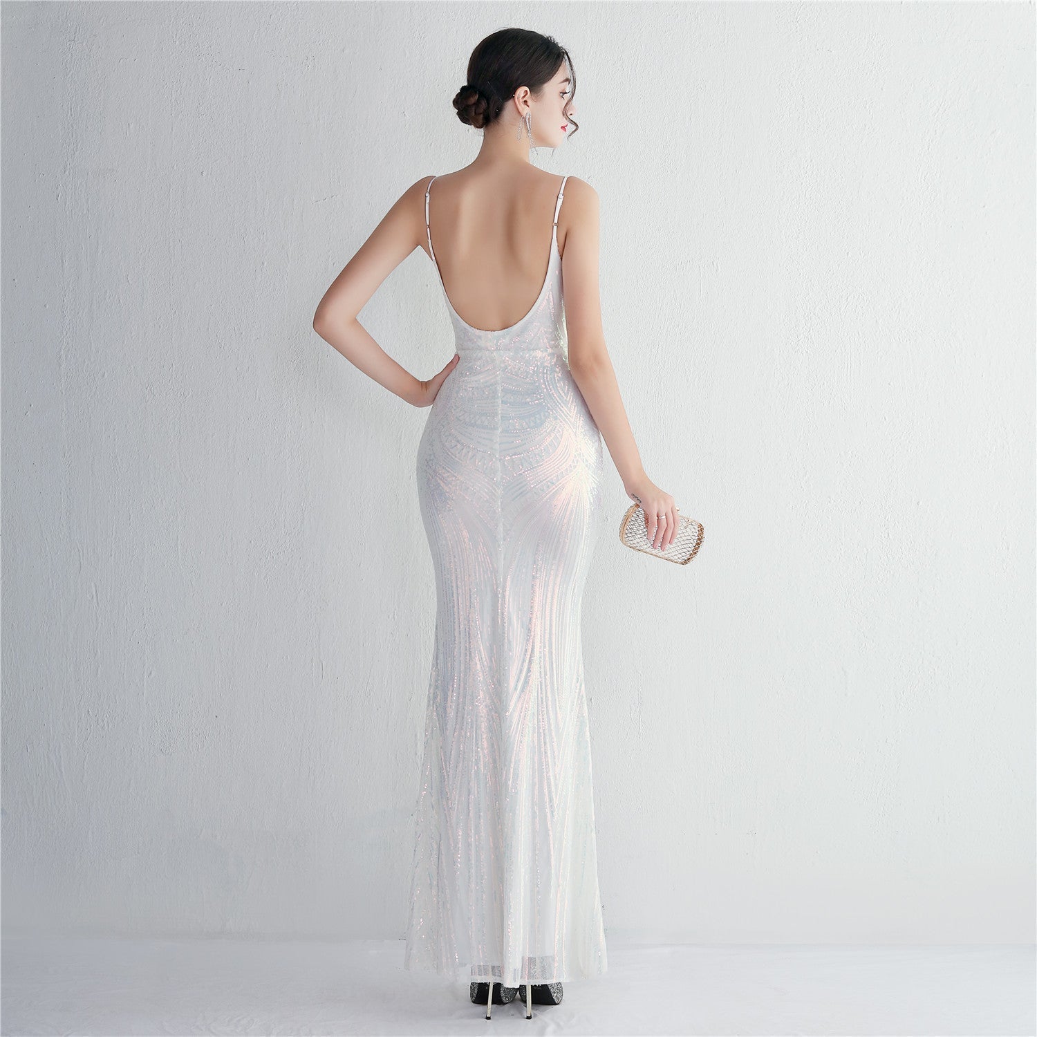 Liana Formal Sequin Charming Scroll Mermaid Dress S.o. Long Dresses