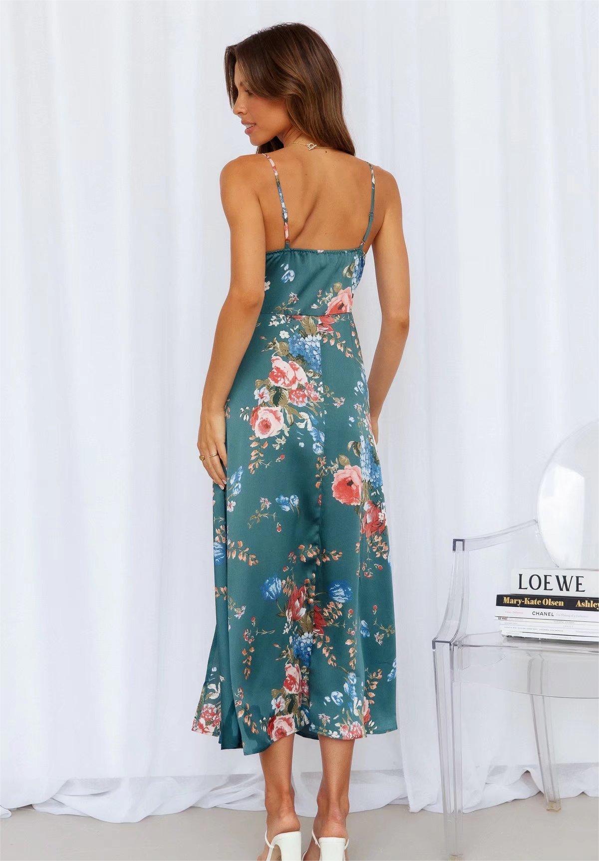 Floral Passion Stylish Ruffled Midi Dress