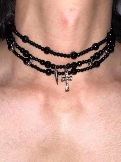 Dark Original Heavy Cross Gothic Necklace