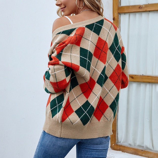 Knitted Geometric Cardigan