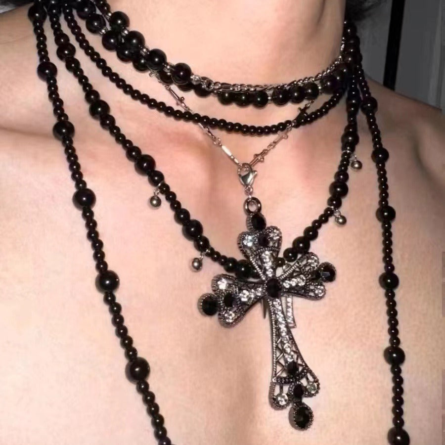 Dark Original Heavy Cross Gothic Necklace