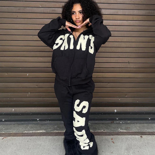 Fashionable Graphic Aesthetic Loose Cozy Hip Hop Hoodie Sweatshirts & Hoodies-L