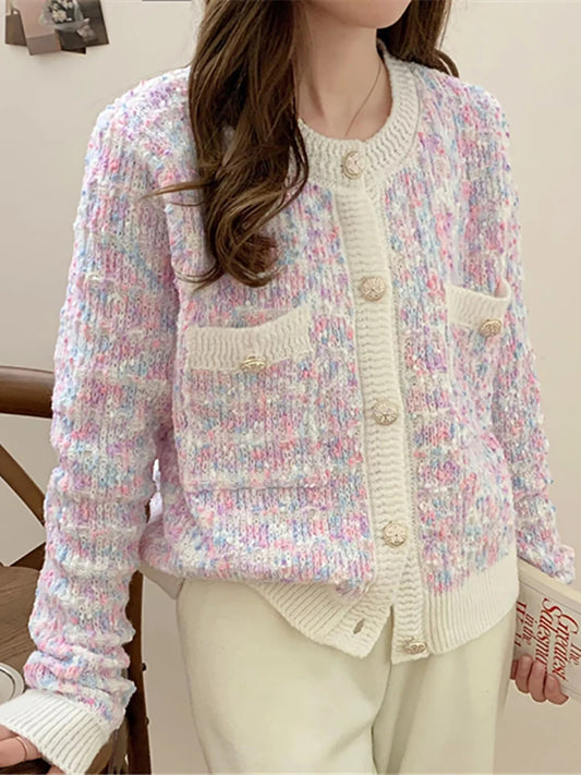 Button-Up Loose Knit Korean Style Autumn Winter Cardigan