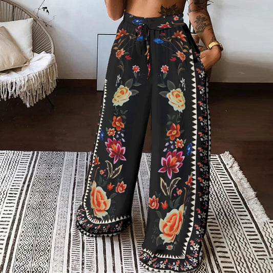 Printed Boho Beach Long Pants