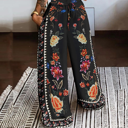 Printed Boho Beach Long Pants