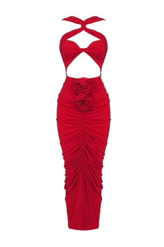 Genevieve Rose Ruched Dress | Dress In Beauty