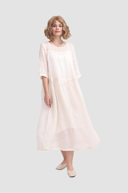 Ramona Dress in Ramie fabric