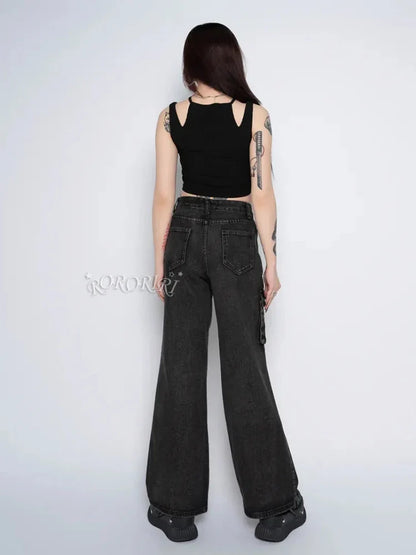 Grunge Ripped Hole Halloween Pants