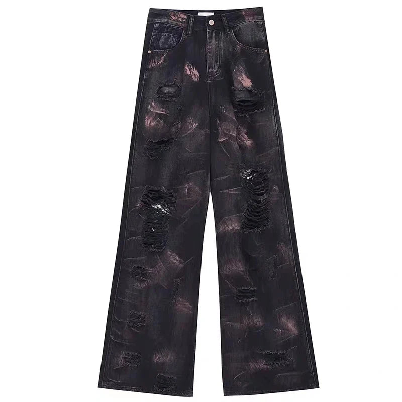 Graffiti Ripped Baggy Halloween Pants