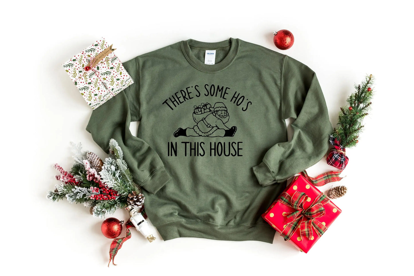 Someone Hos House Slogan Vintage Comfort Holiday Girl Christmas Hoodie