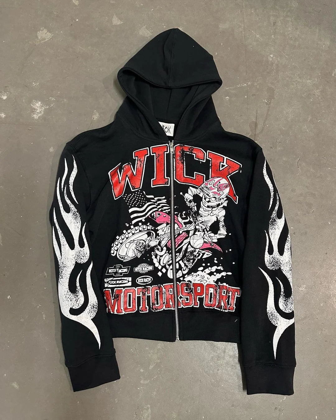 Dark Printed Design Pullover Hoodie black1 / M