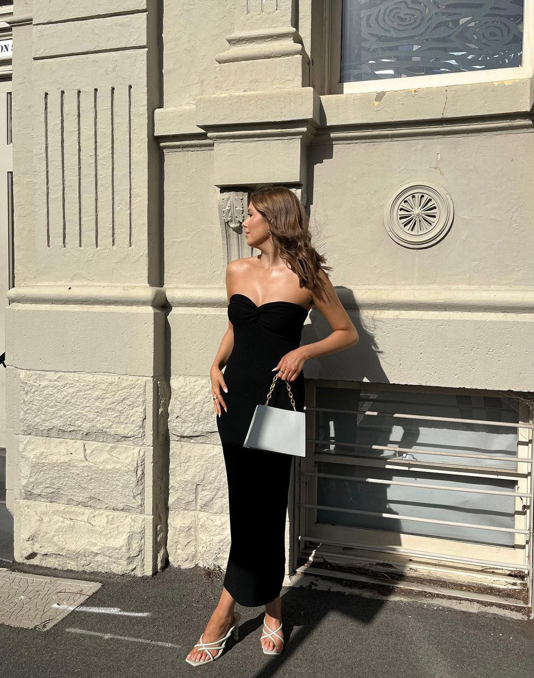 Knit Twisted Stylish Tube Midi Dress Dresses