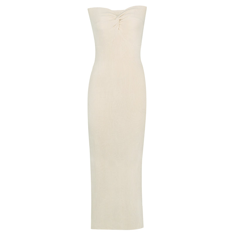 Knit Twisted Stylish Tube Midi Dress Dresses