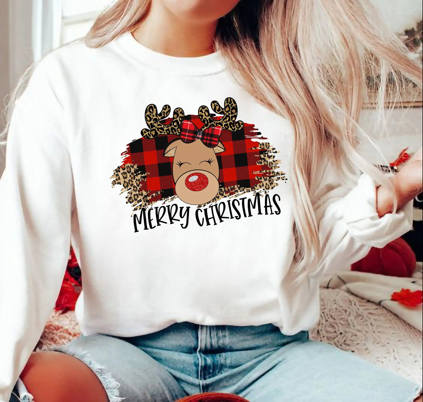 Fashion Cartoon Reindeer All-match Girl Female Christmas Hoodie