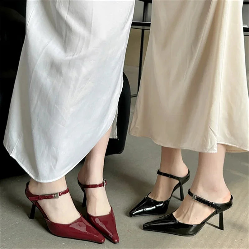 Pointed Toe High Heels Slingback Slippers - Summer Fashion Sandals Women Pumps