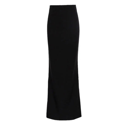 Sexy Tight Black Maxi Bodycon Thick Autumn Winter Long Package Skirt