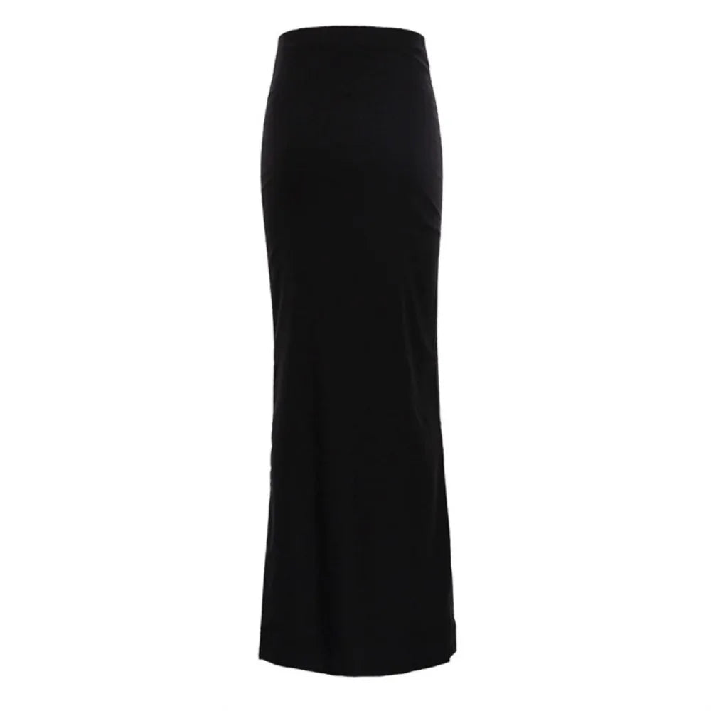 Sexy Tight Black Maxi Bodycon Thick Autumn Winter Long Package Skirt