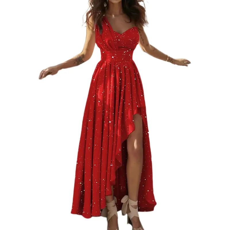 Elegant Red Cocktail Graduation Bridesmaid Formal Christmas Party Dress