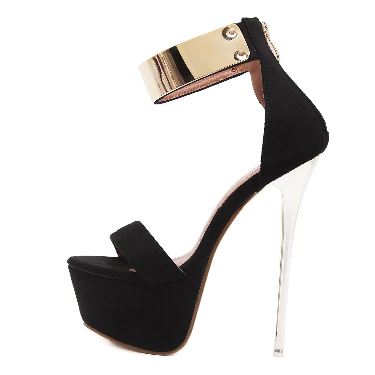 Women's Sexy 16CM High Heel Sandals with Platform and Open Toe - Perfect for Parties and Nightclubs