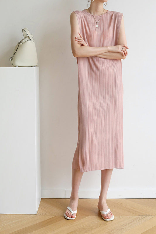Ruched Lace-Up Midi Dress Dresses