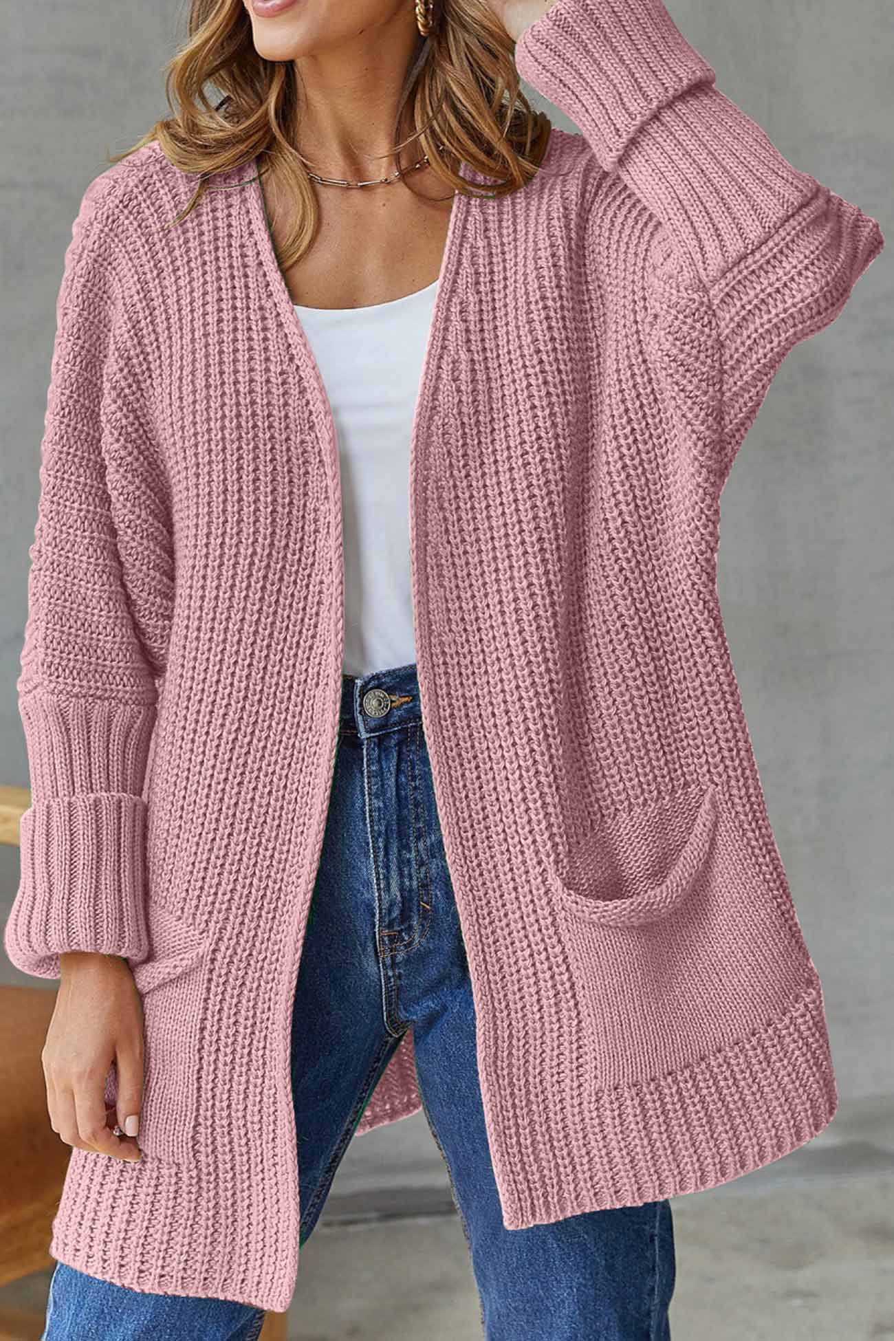 Long Open Front Cardigan