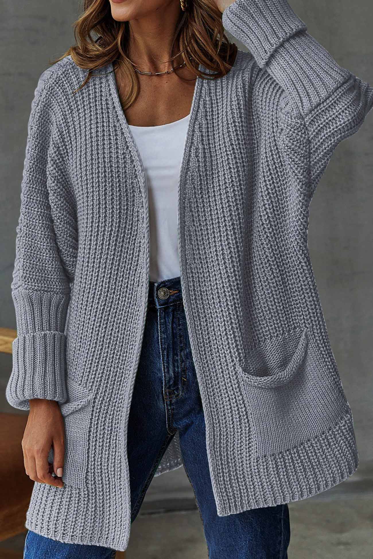 Long Open Front Cardigan