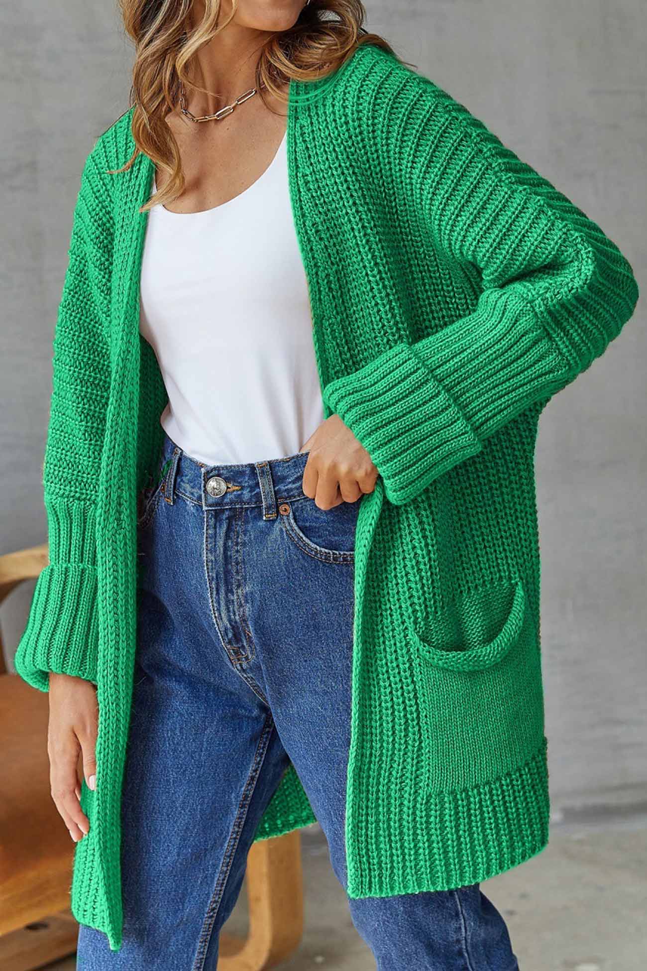 Long Open Front Cardigan