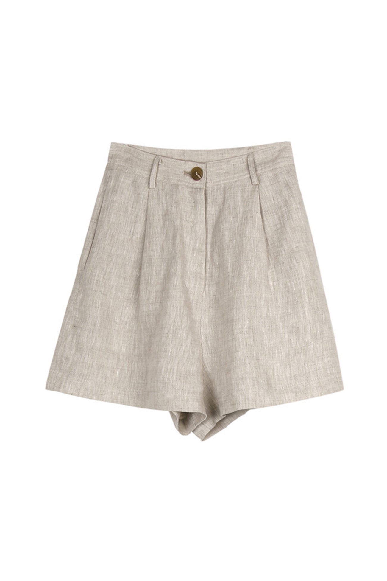 Waist High Linen Shorts