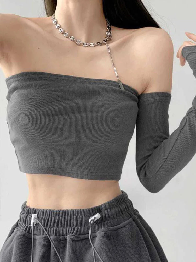 Streetwear Sexy Camis Tube Summer Skinny Harajuku Crop Top