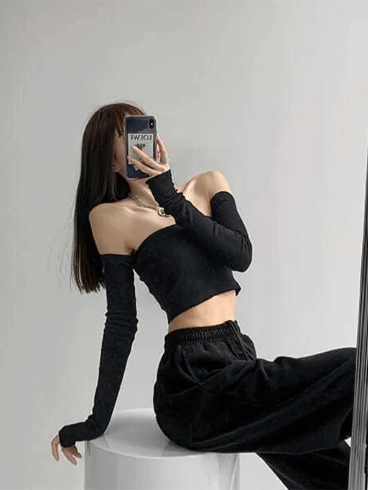 Streetwear Sexy Camis Tube Summer Skinny Harajuku Crop Top