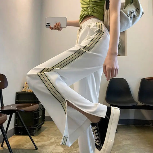 Simple Loose Wide Leg Elastic Pants