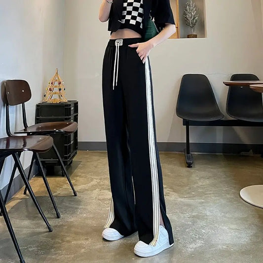 Simple Loose Wide Leg Elastic Pants