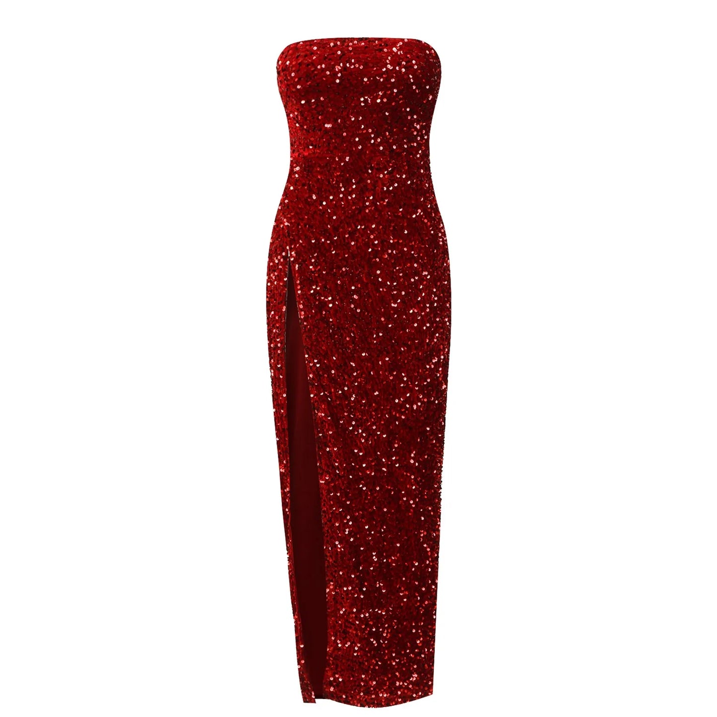 Summer Sequin Sexy High Slit Elegant Christmas Party Dress