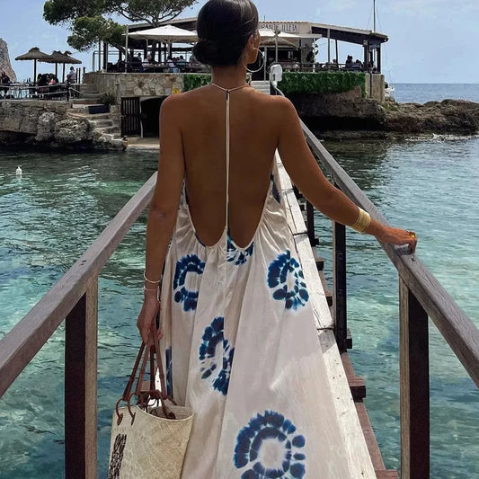 Sexy Backless Boho Dress